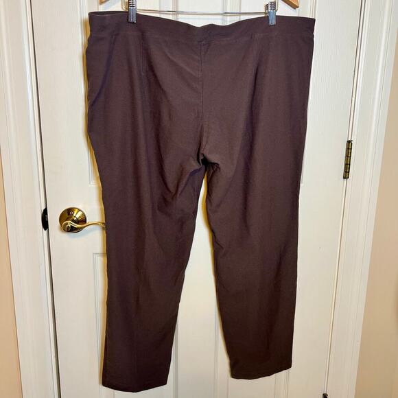 Eileen Fisher Washable Stretch Crepe Slim Ankle Pant System Brown 3X Plus VGUC - Picture 4 of 7